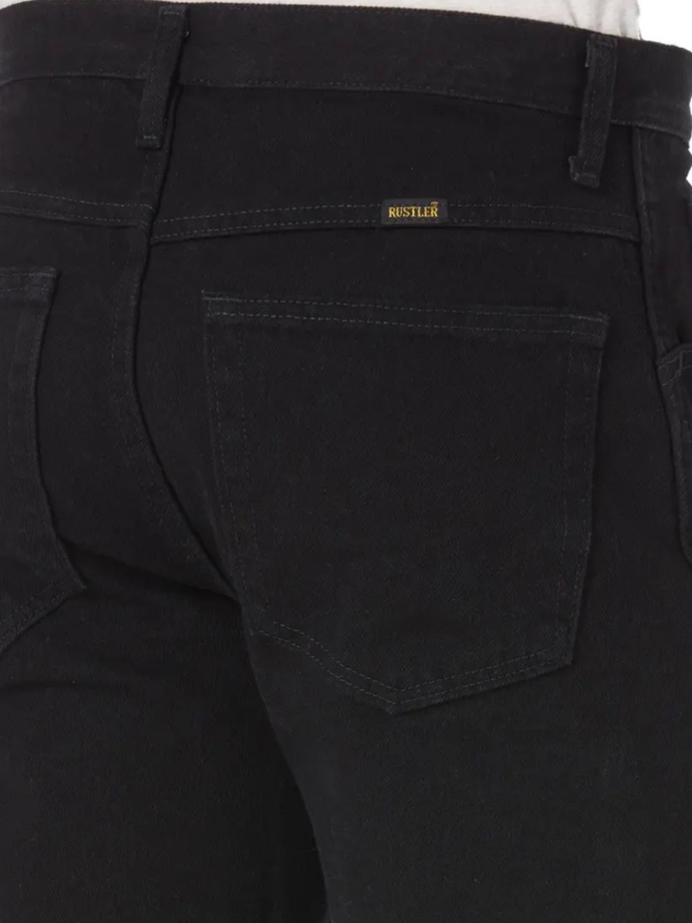 Rustler Men's Black Straight Jeans - Picture 4 of 9